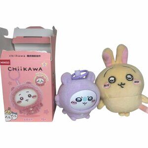 Chiikawa MINISO Momonga Usagi Keychain Plush BUNDLE